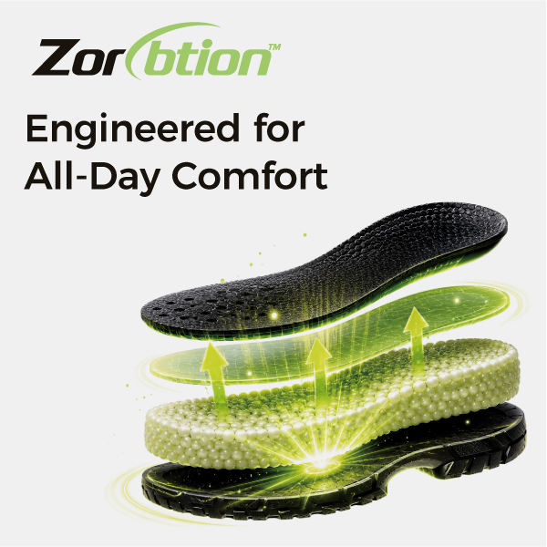 Технология Zorbtion™ для амортизации и повышения комфорта защитной обуви